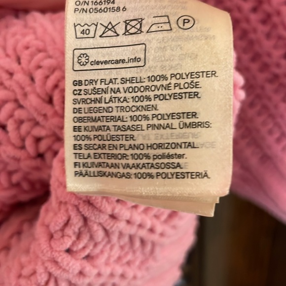 H&M Pink Oversized Chunky Knit Sweater - Picture 6 of 7